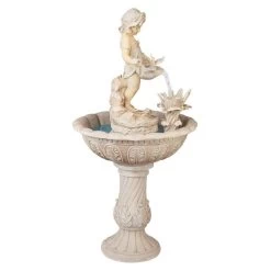 Abigail's Bountiful Apron Statue & Water Fountain 10 Abigail's Bountiful Apron Statue & Water Fountain -Garden Plant Store Abigail Bountiful Apron Water Fountain Side View 44758.1637397608