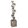 Abstract Floral Cascading Metal Tower Garden Fountain