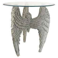 Angel Wings Glass-Top Plant Stand -Garden Plant Store Angel Wings Glass Top Plant Stand 87748.1629075248