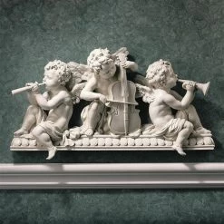 Angelic Notes Sculptural Wall Pediment