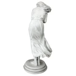 Bare Shouldered Maiden Windblown Statue -Garden Plant Store Bare Shouldered Maiden Windblown Statue Antique Stone Rear View 32819.1637291090