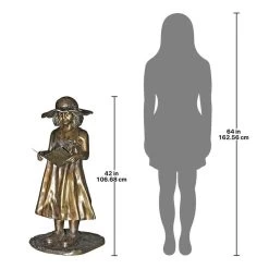 Beulah Sundress Girl Reading Bronze Statue -Garden Plant Store Beulah Sundress Girl Reading Bronze Statue Dimensions 30709.1629755909