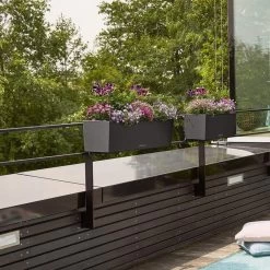 LECHUZA Balconera Stone Rectangular Balcony Planter