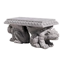 Blair Castle Sculptural Gargoyle Garden Bench -Garden Plant Store Blair Castle Sculptural Gargoyle Garden Bench Side View 89666.1629127065