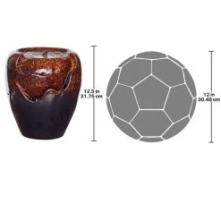 Burnt Umbra Ceramic Jar Garden Fountain -Garden Plant Store Burnt Umbra Ceramic Jar Garden Fountain Dimensions 38012.1629230880