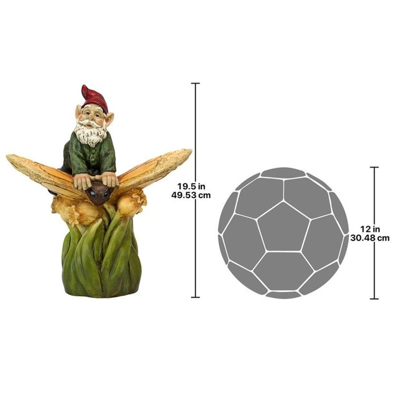 Butterfly Back Garden Gnome Statue 8 Butterfly Back Garden Gnome Statue - Image 6