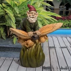 Butterfly Back Garden Gnome Statue
