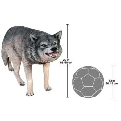 Call Of The Wild: Growling Gray Wolf Statue -Garden Plant Store Call of the Wild Growling Gray Wolf Statue Dimensions 79954.1631819249