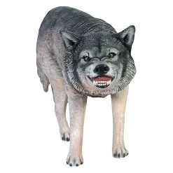 Call Of The Wild: Growling Gray Wolf Statue -Garden Plant Store Call of the Wild Growling Gray Wolf Statue 37928.1631819246