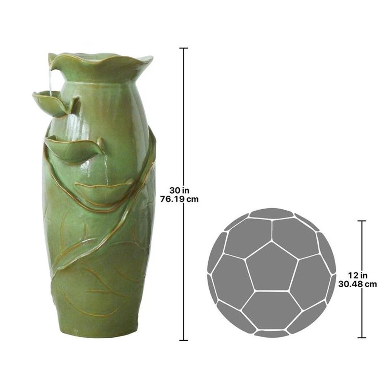 Ceramic Cascading Vines Garden Fountain 7 Ceramic Cascading Vines Garden Fountain - Image 5