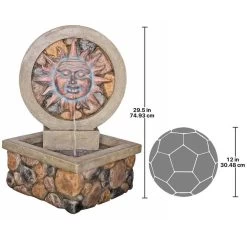 Chapoteo Del Sol Sculptural Water Fountain -Garden Plant Store Chapoteo Del Sol Sculptural Water Fountain Dimensions 48718.1629230715
