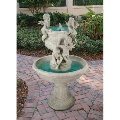 Cherubs At Play Sculptural Water Fountain