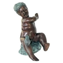 Child's Splashy Surprise Spitting Frog Garden Statue -Garden Plant Store Childs Splashy Surprise Spitting Frog Garden Statue Side View 82572.1636873742