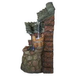 Cottage In The Forest Cascading Waterfall Illuminated Tabletop Water Fountain -Garden Plant Store Cottage in the Forest Cascading Waterfall Illuminated Tabletop Water Fountain Other Side 23718.1629301609