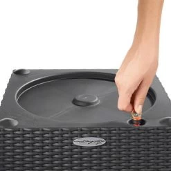 LECHUZA Cube Cottage Planter -Garden Plant Store Cube Cottage Planter Drainage Hole 11692.1655911453