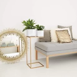 LECHUZA Cube Glossy Planter -Garden Plant Store Cube Glossy Planter on Indoor Table 16485.1679589440