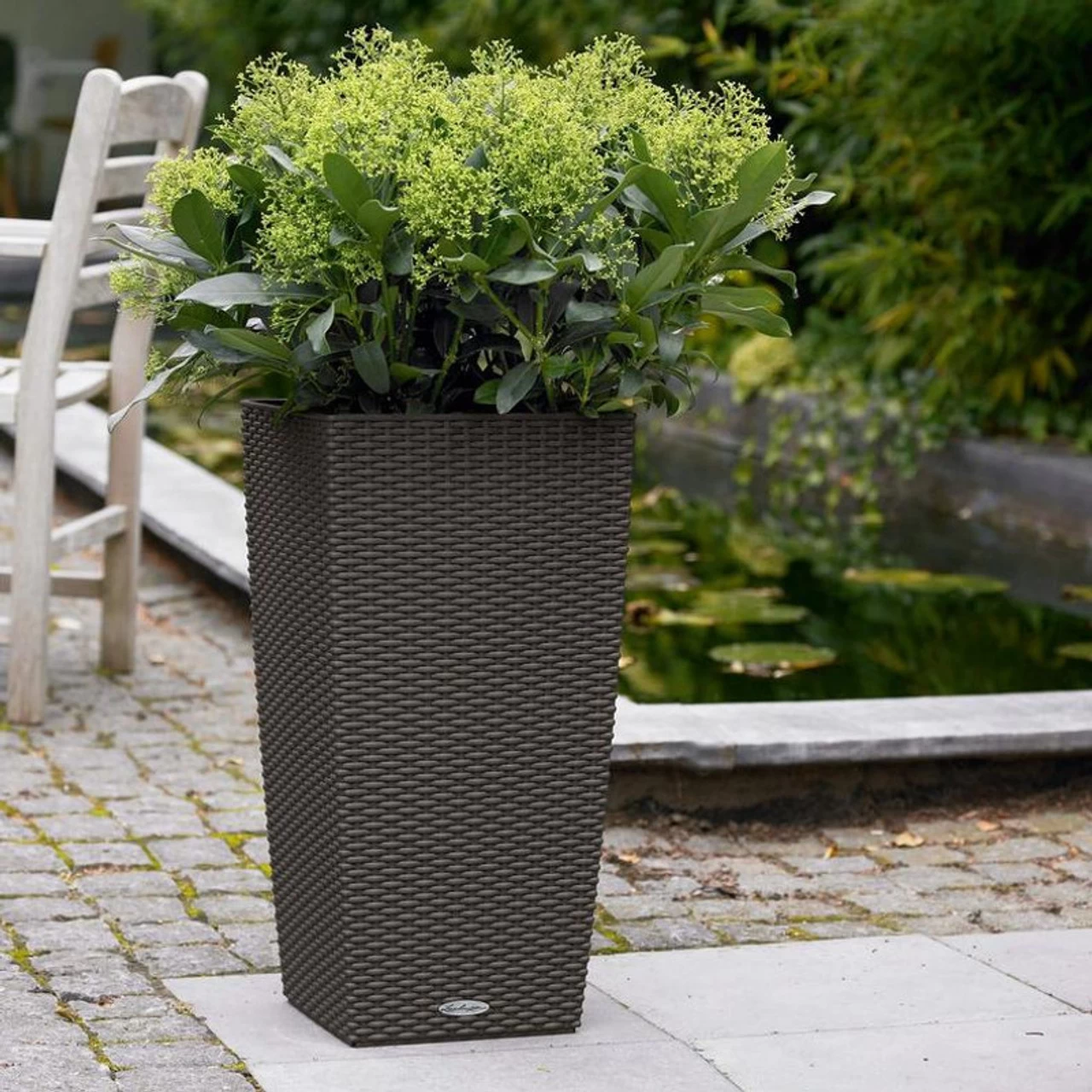 LECHUZA Cubico Cottage Tall Square Planter - Image 2