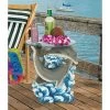 Dolphin Cove Glass-Topped Plant Stand -Garden Plant Store Dolphin Cove Glass Topped Plant Stand With Drinks on Top 61603.1629075352
