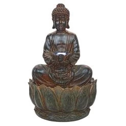 Endless Serenity Buddha Sculptural Water Fountain -Garden Plant Store Endless Serenity Buddha Sculptural Water Fountain Front View 55413.1629229112