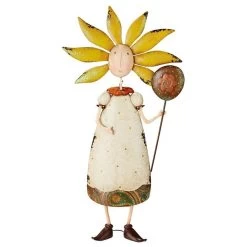 Flower Children Metal Garden Statues -Garden Plant Store Flower Children Metal Garden Statues Girl 14610.1637394559