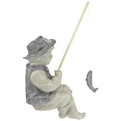 Frederic Little Fisherman Avignon Statue -Garden Plant Store Frederic Little Fisherman Avignon Statue Side View 90636.1629770500