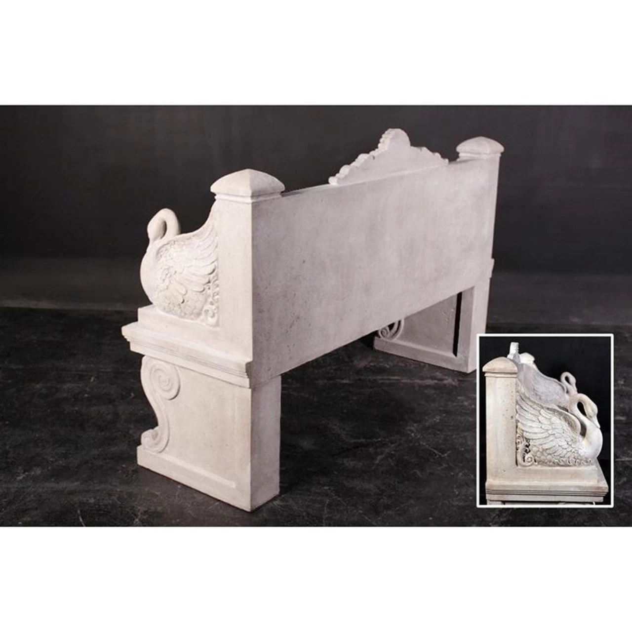 Giant Neoclassical Swan Garden Bench 7 Giant Neoclassical Swan Garden Bench - Image 5