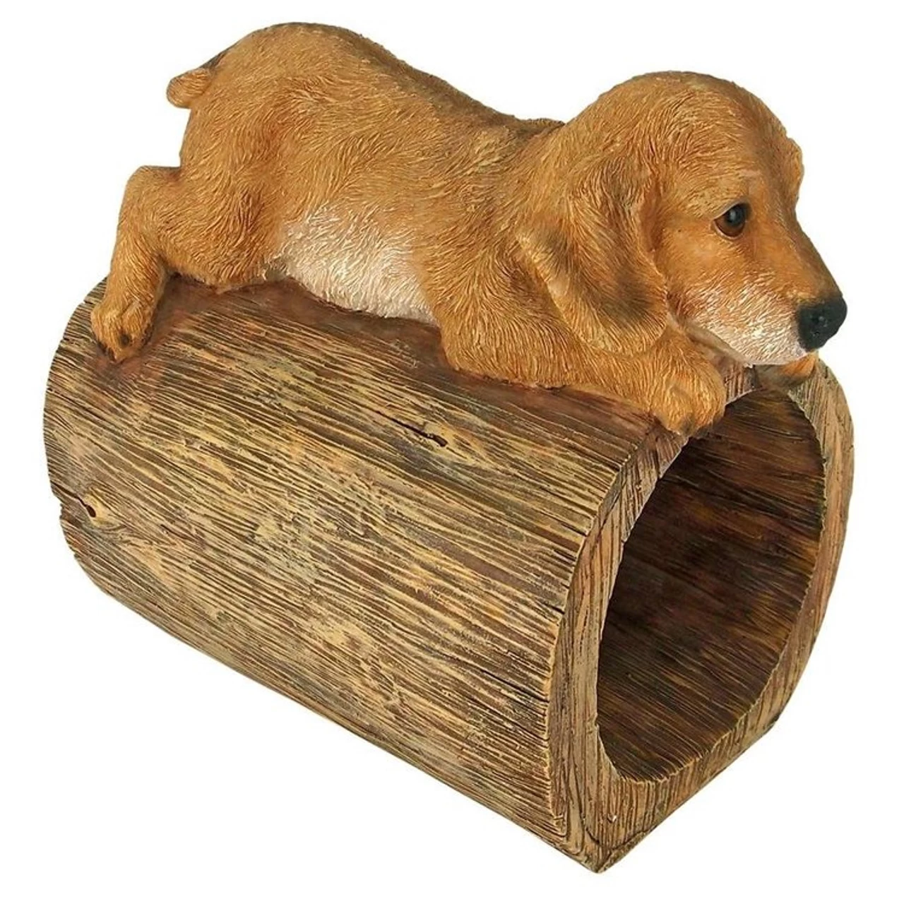 Golden Retriever Puppy Dog Gutter Guardian Decorative Downspout Statue - Image 2