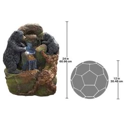 Grizzly Gulch Black Bears Sculptural Water Fountain -Garden Plant Store Grizzly Gulch Black Bears Sculptural Water Fountain Dimensions 08818.1629296755