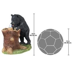 Guzzling Gulp Black Bear Garden Fountain -Garden Plant Store Guzzling Gulp Black Bear Garden Fountain Scale Comparison View 48919.1629143928