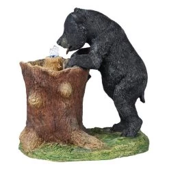 Guzzling Gulp Black Bear Garden Fountain -Garden Plant Store Guzzling Gulp Black Bear Garden Fountain Side View 50809.1629143923