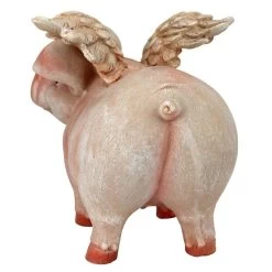 Hog Heaven Flying Pigs Statues -Garden Plant Store Hog Heaven Flying Pigs Statue Collection Standing Rear View 55420.1637308708