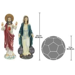 Italian-Style Jesus And Mary Sculptures -Garden Plant Store Italian Style Devotional Art Collection Jesus and Mary Sculptures Dimensions 45495.1637734947
