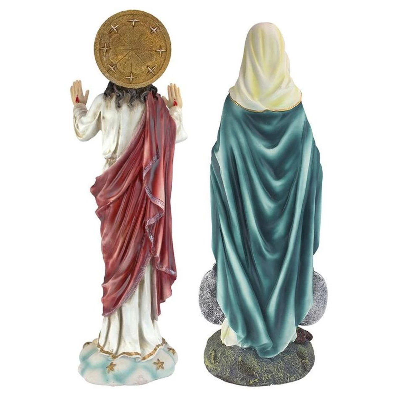 Italian-Style Jesus And Mary Sculptures - Image 5