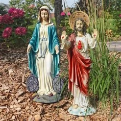 Italian-Style Jesus And Mary Sculptures