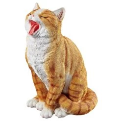 Lazy Daze Kitty Yawning Cat Statue