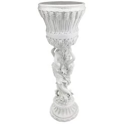 Les Filles Joyeuses Neoclassical Pedestal Urn Planter -Garden Plant Store Les Filles Joyeuses Neoclassical Pedestal Urn Planter Side View 67663.1629167704