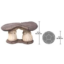 Massive Mystic Mushroom Garden Bench -Garden Plant Store Massive Mystic Mushroom Garden Bench Scale Comparison View 12024.1629126672