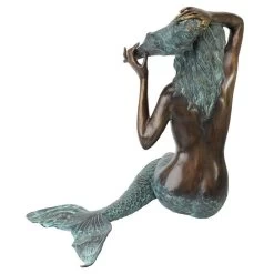 Mermaid Of The Isle Of Capri Bronze Statue -Garden Plant Store Mermaid of the Isle of Capri Rear View 92413.1636881241
