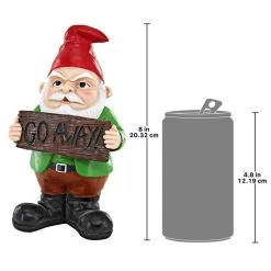 Attitude Unwelcome Garden Gnome Statue -Garden Plant Store Mr. Bad Attitude Unwelcoming Garden Gnome Statue dimensions 01691.1654576045