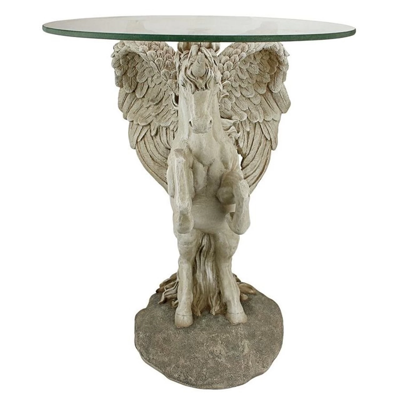 Mystical Winged Unicorn Glass Plant Stand - Image 3