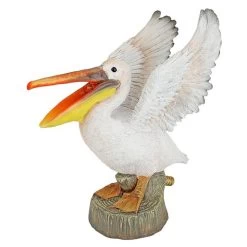 Oceanside Pelican Spitter Piped Statue -Garden Plant Store Oceanside Pelican Spitter Piped Statue Side View 54356.1635888229