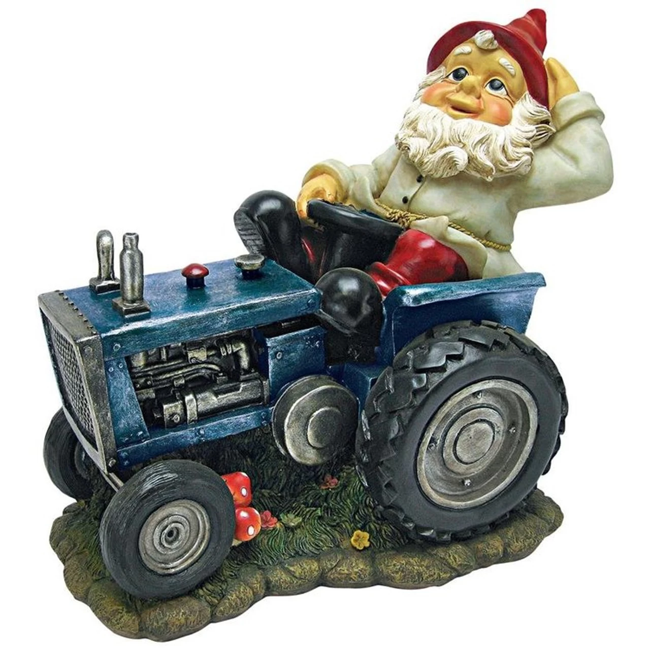 Plowing Pete On His Tractor Garden Gnome Statue 4 Plowing Pete On His Tractor Garden Gnome Statue - Image 2