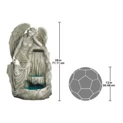 Resting Grace Angel Garden Fountain -Garden Plant Store Resting Grace Angel Garden Fountain Scale Comparison View 68619.1629143642
