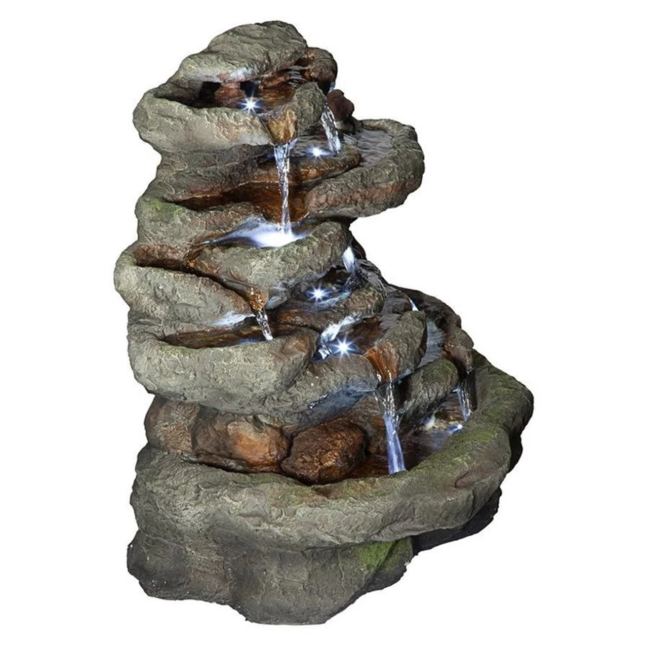 Ribbon Ridge Cascading Waterfall Illuminated Garden Fountain 8 Ribbon Ridge Cascading Waterfall Illuminated Garden Fountain - Image 6