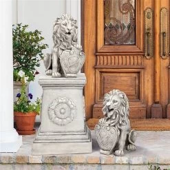 Roaring Beasts Of Castello Di Rocca Lion Sentinel Statue
