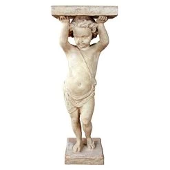Royal Palace Of Caserta Cherub Plant Stand -Garden Plant Store Royal Palace Of Caserta Cherub Plant Stand Other View 02923.1636709427