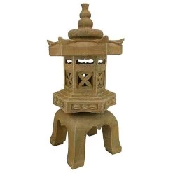 Sacred Pagoda Lantern Illuminated Statue -Garden Plant Store Sacred Pagoda Lantern Illuminated Statues Other Side 34871.1636903061