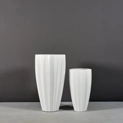 San Jose Tall Ribbed Round Planters -Garden Plant Store San Jose Tall Ribbed Round Planters 78860.1612301729