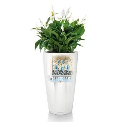 LECHUZA Rondo Tall Round Planter -Garden Plant Store Self Watering Rondo Tall Round Planter 66815.1619626402