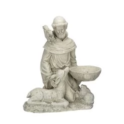 St. Francis Feeds The Animals Garden Statue -Garden Plant Store St. Francis Feeds the Animals Garden Statue Front View 64898.1631069247